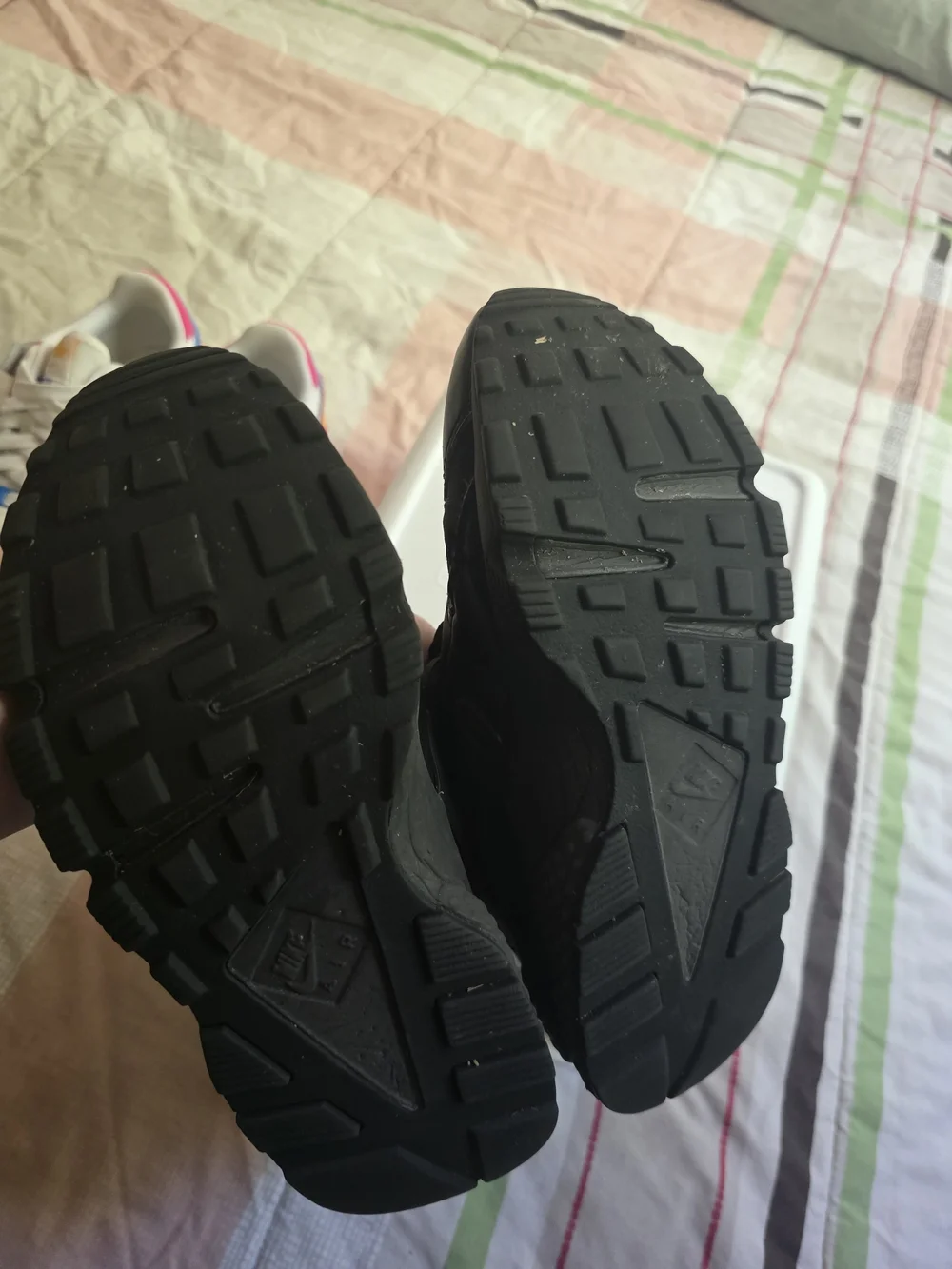 Nike Women's Huarache All-Black Athletic Sneakers - Picture 5 of 6